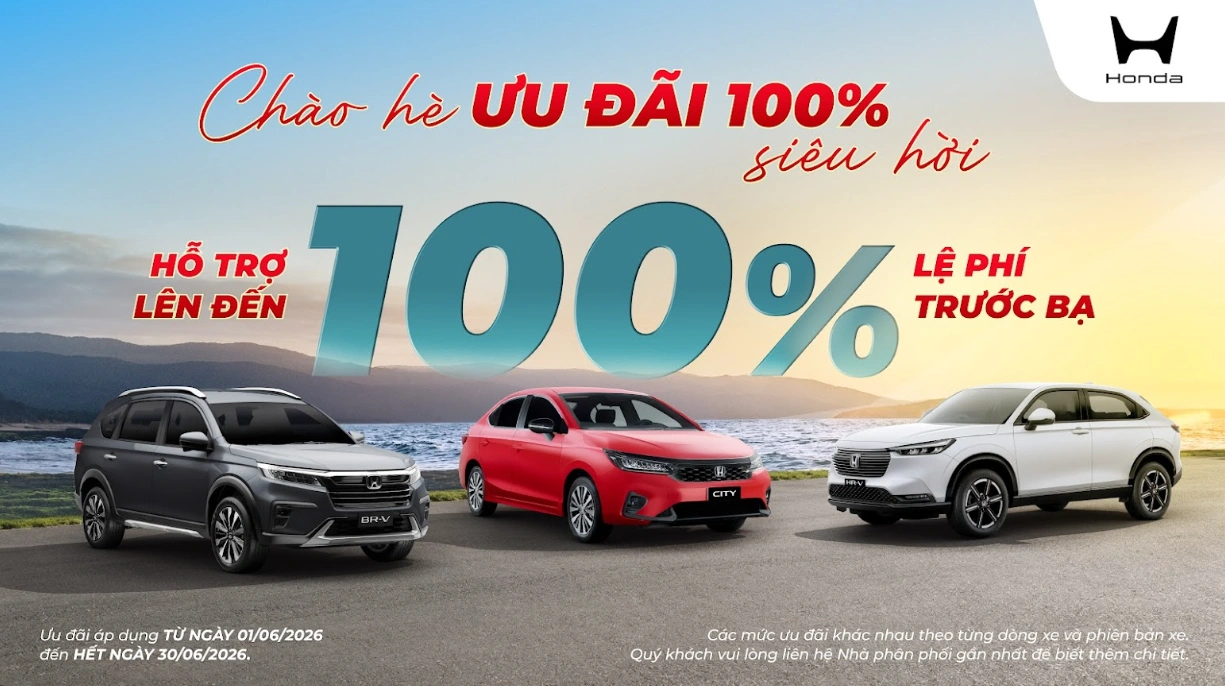Chương trình tháng 06/2026: CHÀO HÈ ƯU ĐÃI 100% SIÊU HỜI