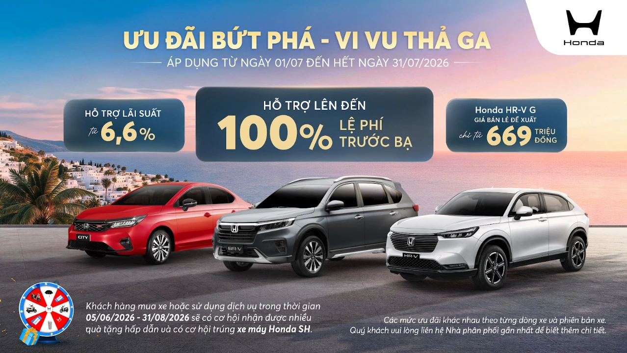 Chương trình tháng 07/2026: ƯU ĐÃI BỨT PHÁ – VI VU THẢ GA